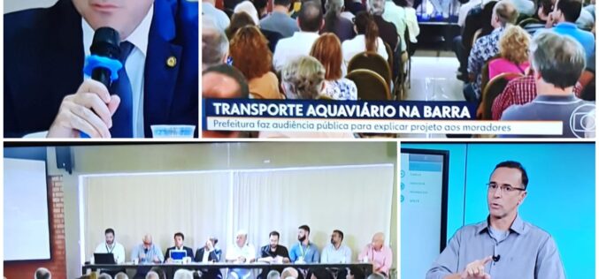RJ TV Primeira Edição fala sobre audiência pública sobre transporte lagunar realizada na CCBT