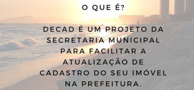 Declaração Anual de Dados Cadastrais (DeCAD) será 100% on-line e poderá beneficiar contribuintes com desconto no IPTU