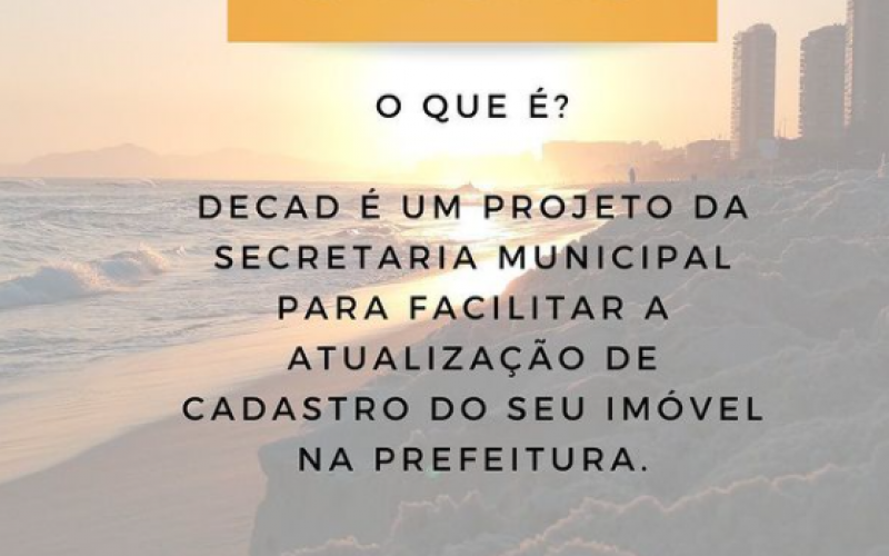 Declaração Anual de Dados Cadastrais (DeCAD) será 100% on-line e poderá beneficiar contribuintes com desconto no IPTU