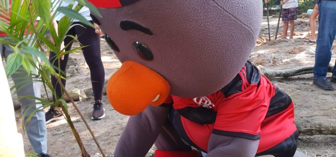 Movimento SOS Lagoas, o Clube de Regatas do Flamengo, em parceira com empresas da iniciativa privada, realizam mutirão nas margens do Canal de Marapendi