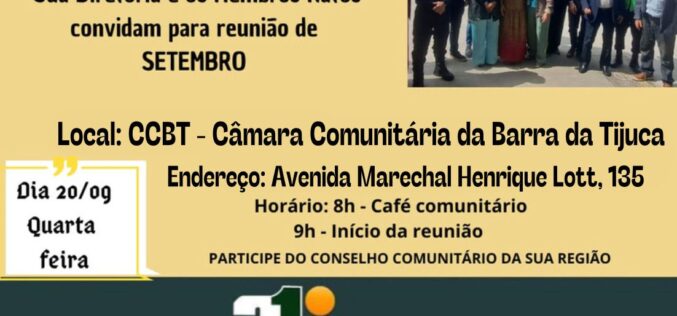31CCS, REUNIÃO DE SETEMBRO TROCA DE ENDEREÇO, E ACONTECE NA PRÓXIMA QUARTA-FEIRA, DIA 20